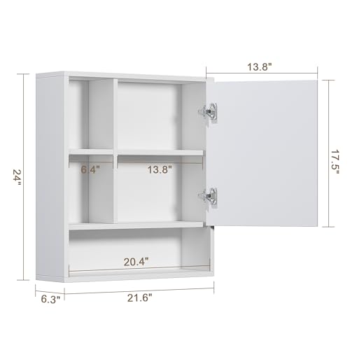 ChooChoo Bathroom Wall Mirror Cabinet, Medicine Cabinet - Image 3