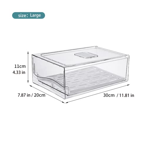 Diskary Fridge Organizer, Stackable Refrigerator Organizer Bins - Image 3