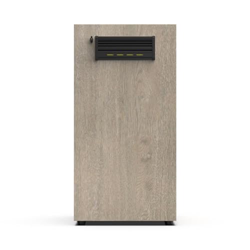 55L Electronic Dry Cabinet with Combination Lock, Oak - Image 5