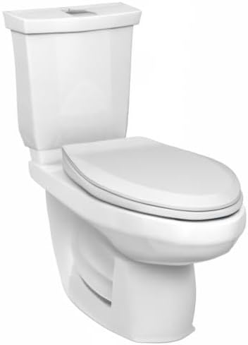 American Standard 606CA002.020 H2Option Two-Piece Toilet with Toilet Seat and Wax Ring, Elongated Front, Standard Height, Dual Flush, White, 0.92 - 1.28 gpf