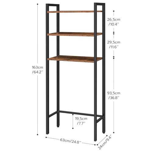 HOOBRO Over The Toilet Storage, 3-Tier Bathroom Organizer - Image 4