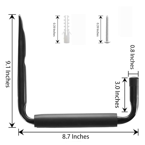 Black Duty Garage Wall Hooks: Alloy Steel with Rustproof - Image 4