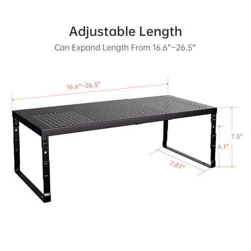 Expandable Adjustable Cabinet Shelf Organizer - Stackable - Image 4