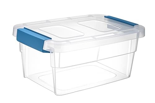 Tribello Clear Plastic Storage Bins with Lids Stackable Storage - Image 8