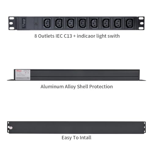 Power Strip，IEC C13 Metal 8 Outlet Wall Mount Heavy Duty - Image 6