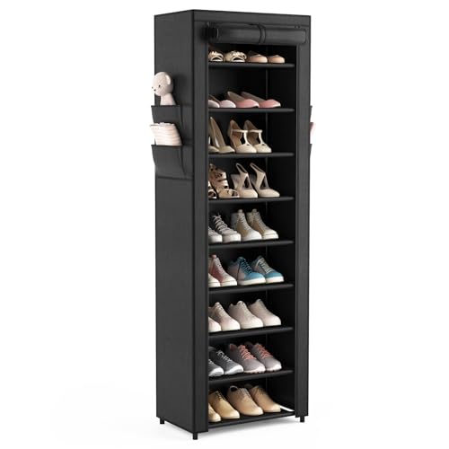 Shoe Rack with Cover Narrow Shoe Organizer with 4 Side - Image 2