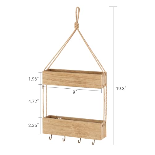 Mkono Bedside Shelf Organizer, Macrame Wall Hanging Room Decor - Image 4