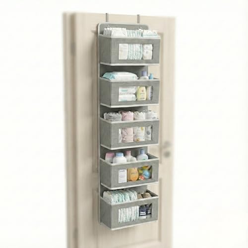 Over Door Organizer 5-Tier, Clear Window Hanging Shelf for Closet - Image 2