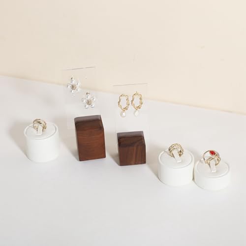 3pcs White Ring Display Stand for Selling, PU Leathe | All Products - Image 5