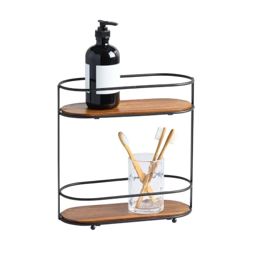 2-Tier Vanity Organizer with Drawer and Side Basket, Countertop - Image 5