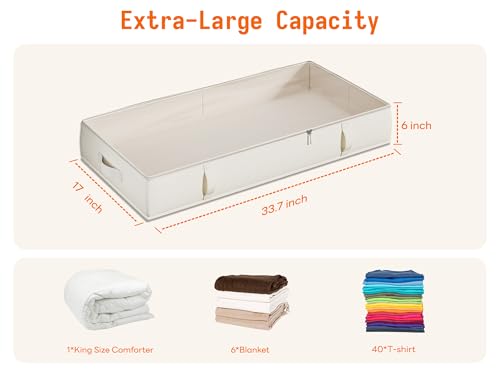 Side-Supported Under Bed Storage Containers, 6 Inches Tall - Image 3