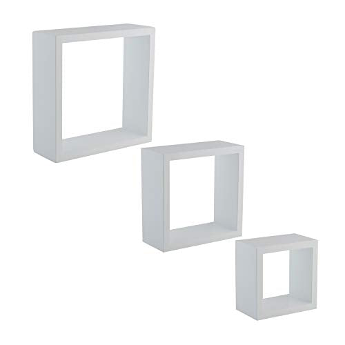 Organize It All Wall Mounted Floating Cube Shelves (Set of 3) - Image 2
