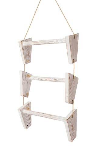 Blanket Ladder. 3-Tier Wall Hanging. Towel Holder. Quilt - Image 2