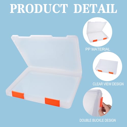 12 Pcs Clear Paper Storage Box, Multicolor, 12.4x9.84x1.18 Inches - Image 4