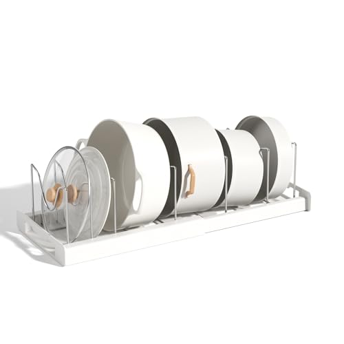 Expandable Pot and Pan Organizer Rack for Cabinet, Pot Lid - Image 2