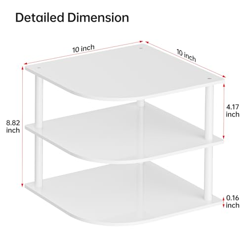 Plate Organizer for Cabinet Space Saver - Acrylic Corner Shelf - Image 8