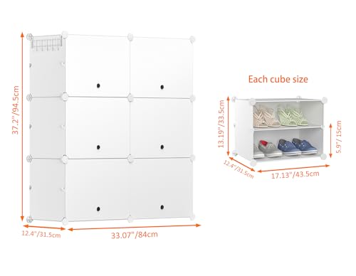 HOMIDEC Shoe Rack Organizer 24 Pair Modular Shoe Storage - Image 4