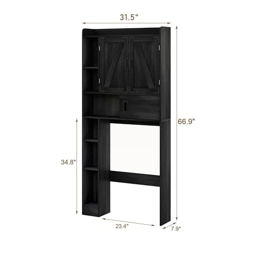 ChooChoo Over The Toilet Storage Cabinet with Sliding Door - Image 3