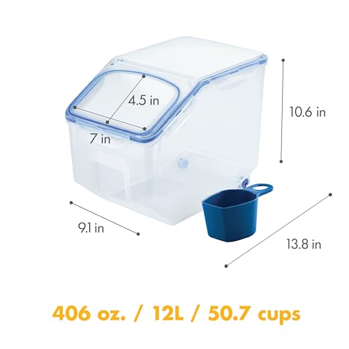 Lock & Lock Bulk Storage Bins Food Storage Container with Wheels - Image 3