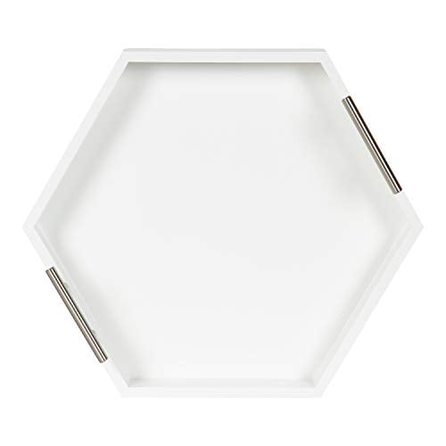 Kate and Laurel Lipton Modern Hexagon Tray, 18 x 18 - Image 6