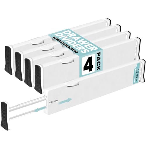 RAPTUROUS White Expandable Drawer Dividers (2.5" Tall, 13"-22" - Image 2