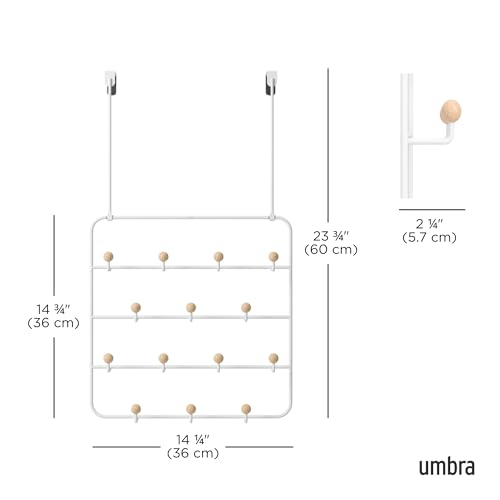 Umbra Estique Coat Rack, Over the Door Wall Hooks - Image 4