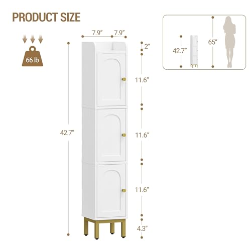 Hzuaneri Slim Bathroom Storage Cabinet, Narrow Bathroom - Image 3