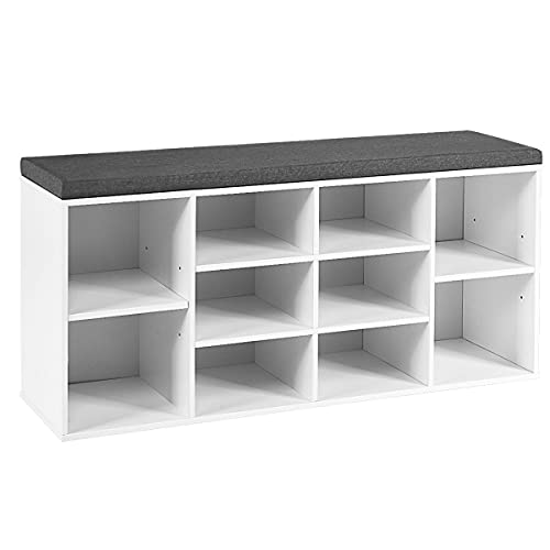 GIANTEX Shoe Storage Bench with Cushion, Entryway Shoe Rack Bench - Image 2
