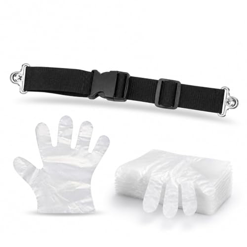 Trash Bag Securing Strap And Gloves Kit - Trash Can Lid Strap - Image 2