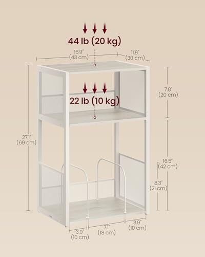 VASAGLE 3-Tier Record Player Stand, Vinyl Record Storage - Image 4