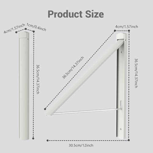Wall Mounted Drying Rack Foldable, No Drill Laundry - Image 4
