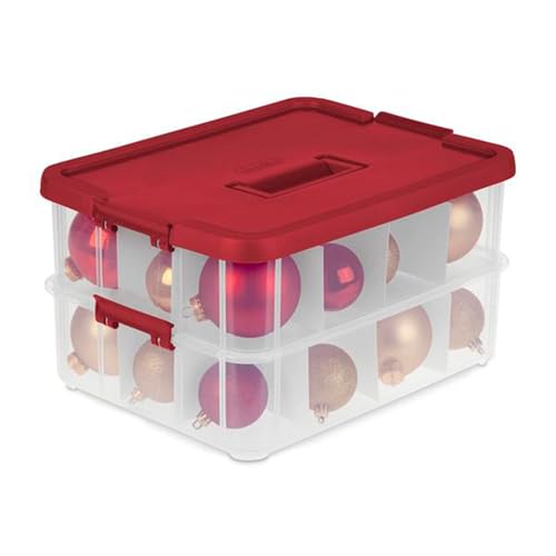 Sterilite Stack & Carry Christmas Ornament Storage Box - Image 7