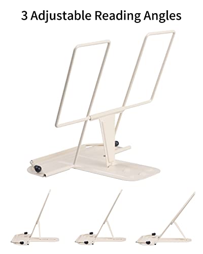 Metal Book Stand for Desk, Adjustable Reading Rest Book Holder - Image 4