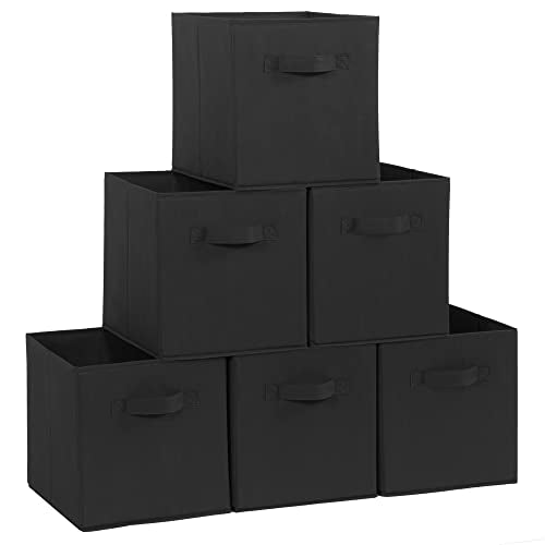 Storage Cubes, 11 Inch 6 Pack Collapsible Fabric Shelf Bins - Image 2