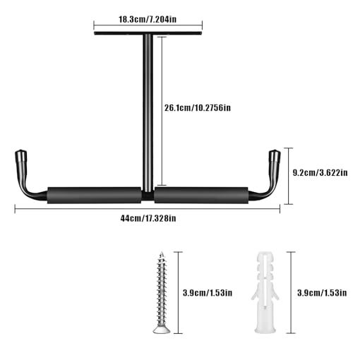 4 Pack Overhead Ceiling Hook Rack, Heavy Duty Ceiling | Garage Storage - Image 3