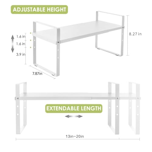 Expandable Cabinet Shelf Organizer Rack, Stackable Kitchen - Image 4