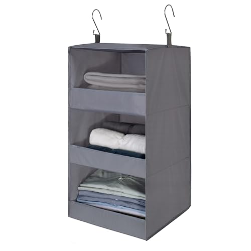GRANNY SAYS 3-Shelf Hanging Closet Organizer, Foldable Storage - Image 2