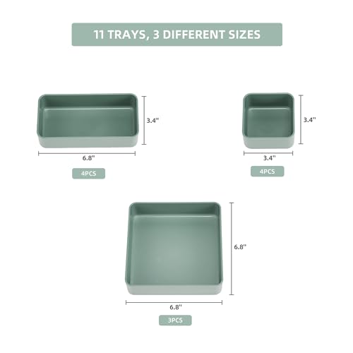 CHANCETSUI 11-Piece Stackable Drawer Organizer Set, Multi-size - Image 5