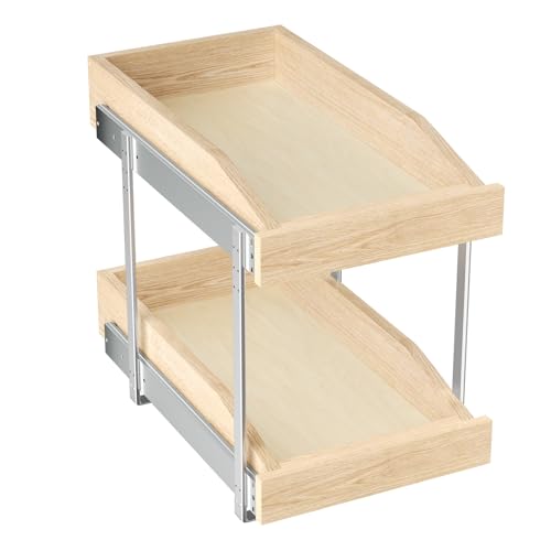 2 Tier Pull Out Cabinet Organizer, 10½" W x 21" D Cabinet - Image 2