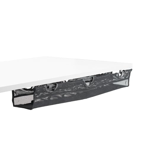 VIVO Black Screw-on 36 in Mesh Net Cable Management Holder - Image 2