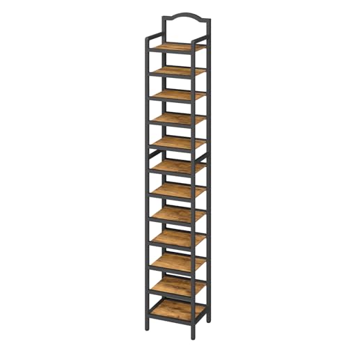 12-Tier Tall Shoe Rack, Vertical Shoe Organizer for Small Spaces - Image 2