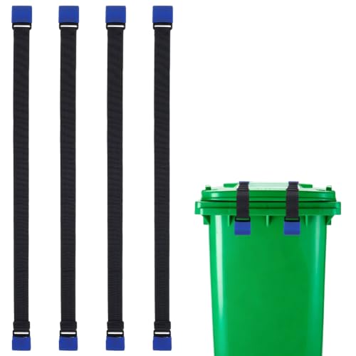 AHANDMAKER 4 Pack Double Claw Trash Can Lock Straps - Image 2