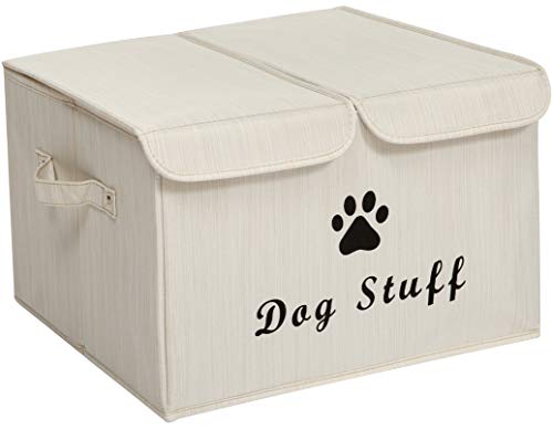 Morezi Dog Toy Box with lid Dog Storage Organizer Perfect Basket - Image 2