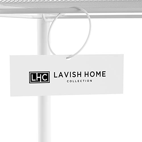 Lavish Home 4-Tiered Narrow Rolling Storage Shelves - Mobile - Image 7