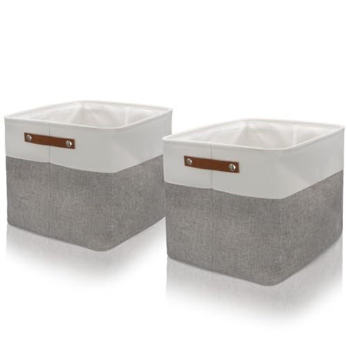 BROOKSTONE, 2 Pack Storage Bins with Handle - Image 2
