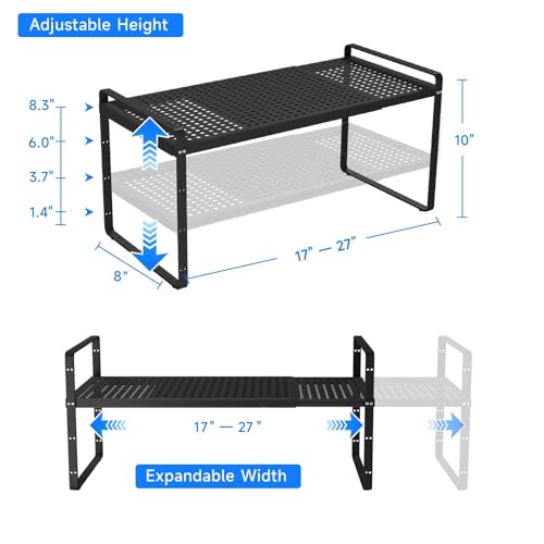 Expandable Kitchen Shelf Organizers, Kitchen Cabinet - Image 3