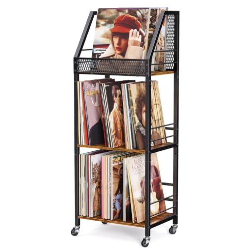 Emfogo Vinyl Record Storage Holder for 300 Albums, 3-Tier - Image 2