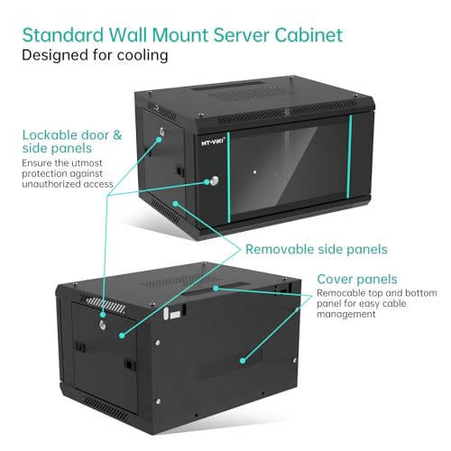 MT-VIKI 6U Wall Mount Server IT Cabinet, 17.7'' Depth - Image 6