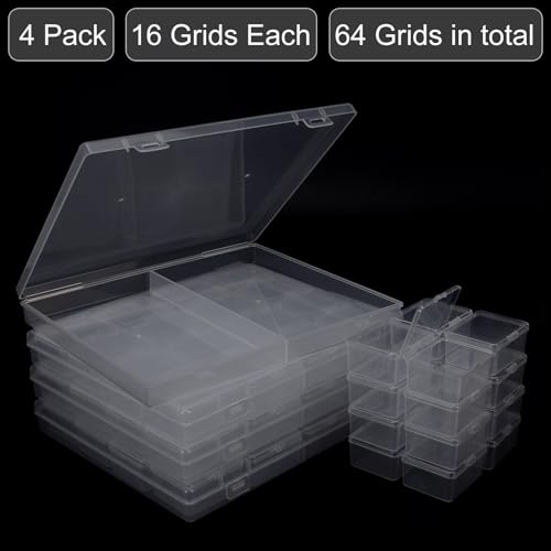 ZIIYAN Bead Storage Containers - 64 Clear Plastic Bead - Image 4