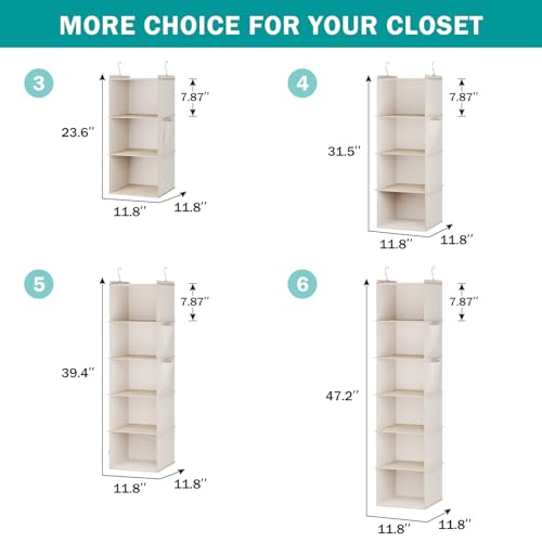 YOUDENOVA Hanging Closet Organizer and Storage for Clothes - Image 6